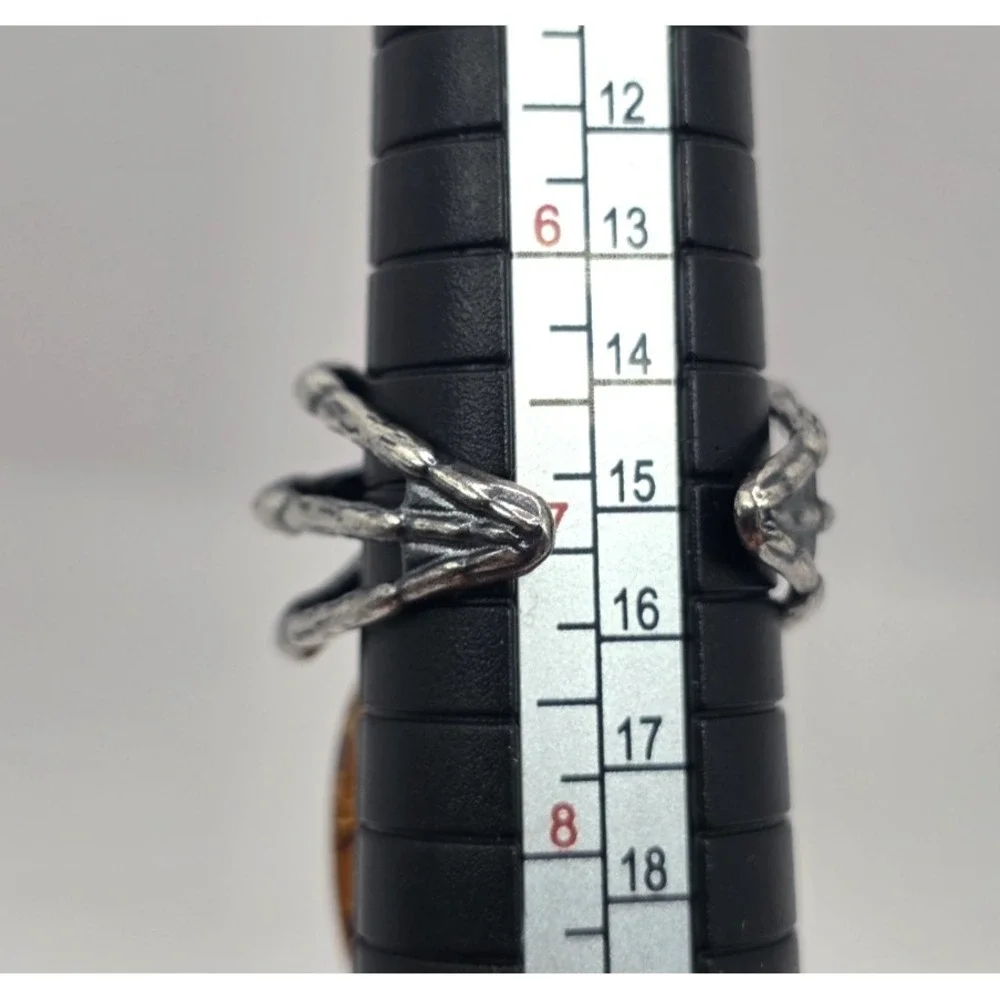 Baltic Amber‎ Sterling Silver Spider 925 Ring Size 7 Adjustable 10 g NWOT